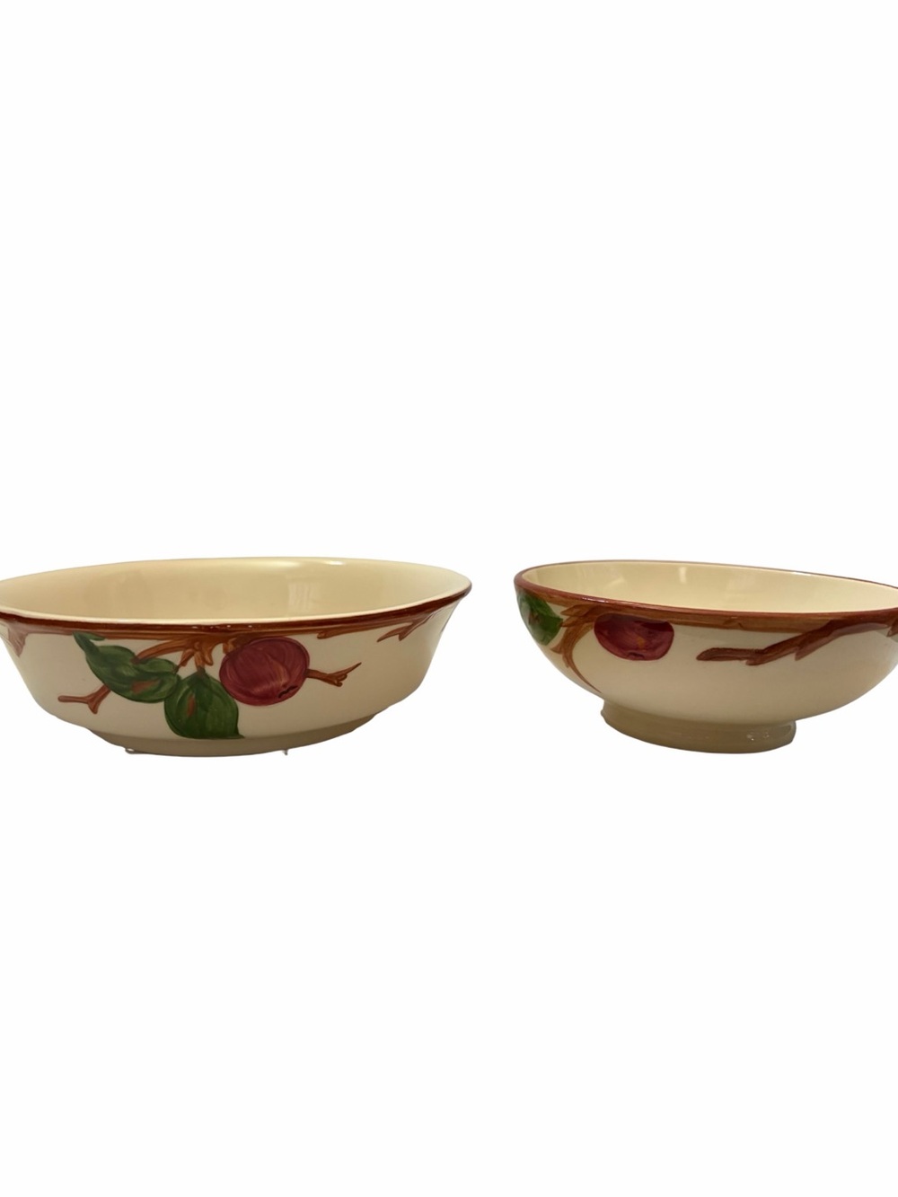 Vintage Franciscan Ware Apple Pattern 8” & 5” Serving Bowls Set of 2